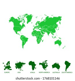 World map. color vector modern map.