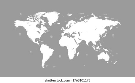 Mapa mundial. mapa moderno del vector de color.