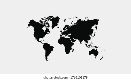 World map. color vector modern map.