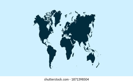 World map color vector modern.