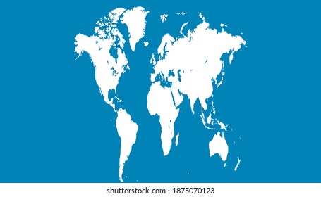 World map color vector modern.