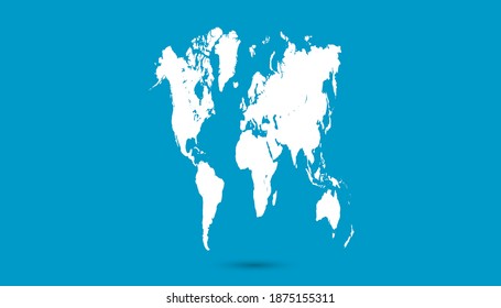 World map color vector modern.