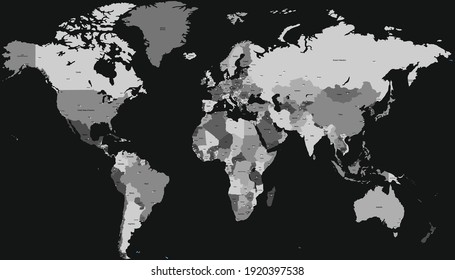 World map color vector modern