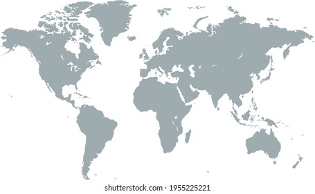 World map. Color vector modern. Silhouette map.