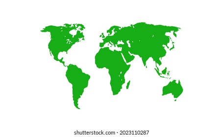 World map. Color vector modern. Silhouette map.