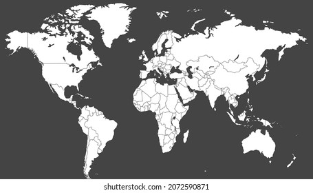 World map. Color vector modern.