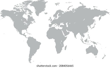 World map. Color vector modern. Silhouette map.