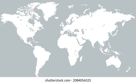 World map. Color vector modern. Silhouette map.