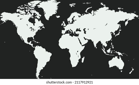 World map. Color vector modern. Silhouette map.