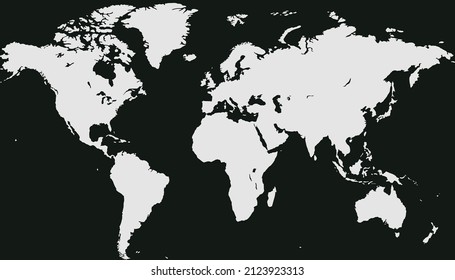 World map. Color vector modern. Silhouette map.