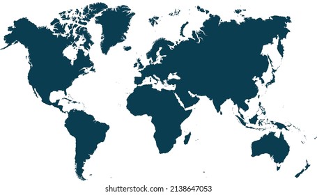 World map. Color vector modern.	