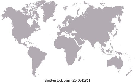 World map. Color vector modern.	
