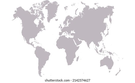 World map. Color vector modern.	