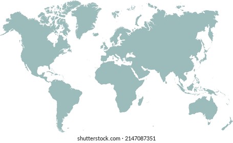 World map. Color vector modern.	