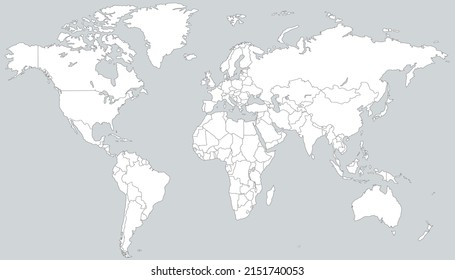 World map. Color vector modern.	