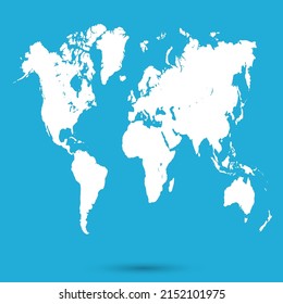 Mapa mundial. Vector de color moderno.	