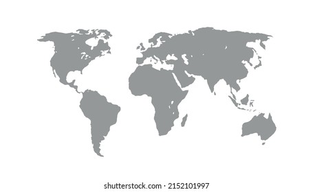 World map. Color vector modern.	