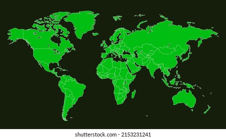 World map. Color vector modern.	
