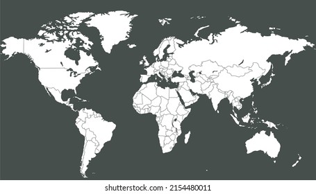 World map. Color vector modern.	