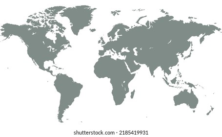 World map. Color vector modern. 