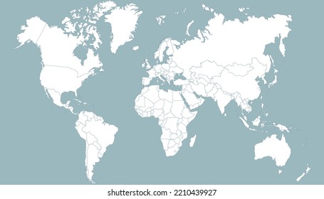 World Map Color Vector Modern Stock Vector (Royalty Free) 2210439927 ...