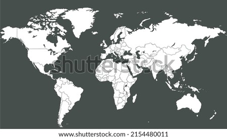 World map. Color vector modern.	