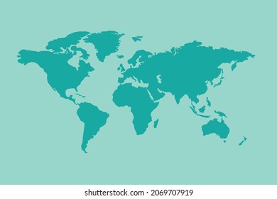 world map . colorful world countries . Geography map, world land atlas or planet cartography vector illustration	