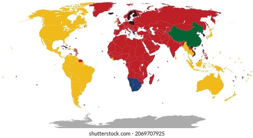 world map . colorful world countries . Geography map, world land atlas or planet cartography vector illustration	