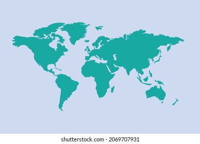 mapa del mundo. coloridos países del mundo. Mapa geográfico, atlas terrestres mundiales o cartografía planetaria ilustración vectorial	