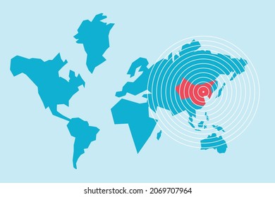 mapa del mundo. coloridos países del mundo. Mapa geográfico, atlas terrestres mundiales o cartografía planetaria ilustración vectorial	