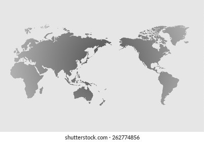 World map and compass of vector, vector illustration