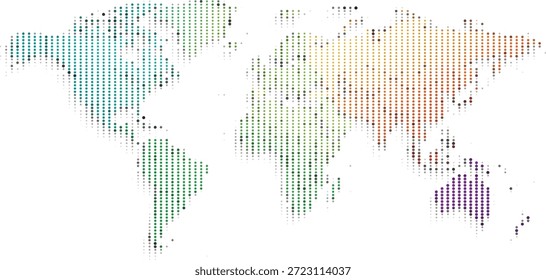 Mapa del mundo Compuesto Colorful Dots globe geography