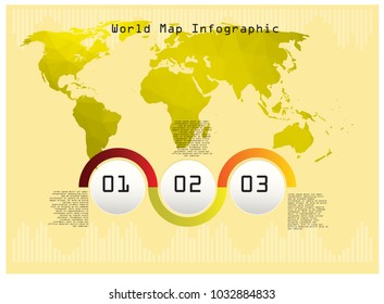 World map concept infographic with number, vector eps 10.