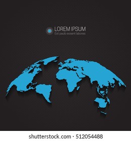 World map. Concept of route, landmark, adventure, explore. Vector illustration