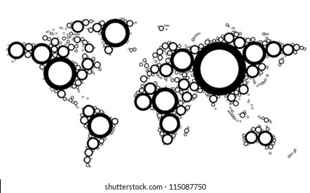 World map concept. Vector illustration.
