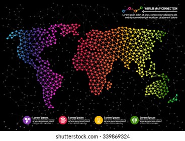 World map connection