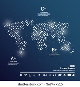 World map connection