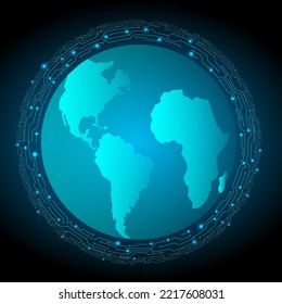 world map connection futuristic modern website background or cover page vector for technology and finance concept and education future company