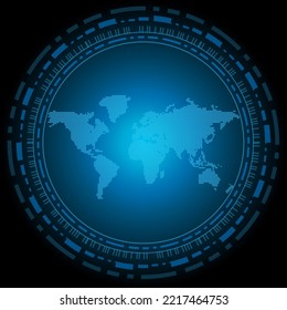 world map connection with triangle futuristic modern website background or cover page vector for technology and finance concept and education future company