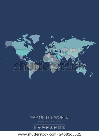 World map. continental map.
a simple map of the country.