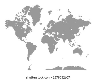 World map with continents Europe Asia Australia North and South America Africa Antarctica. An advanced globe template for the design of business diagrams illustrations symbols posters illustrations.