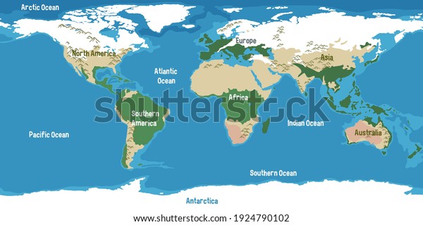 world-map-with-continents-names-and-oceans-illustration