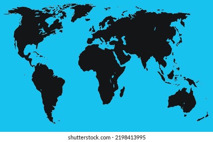 world map continents oceans seas