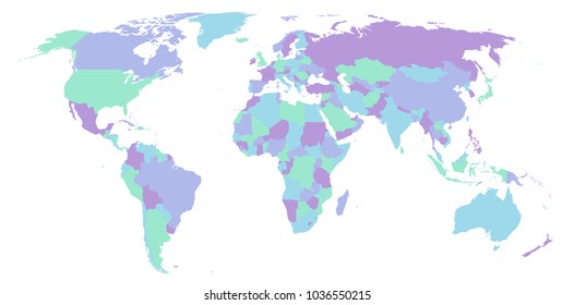 world map with contries vector EPS10