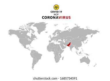World map coronavirus covid 19 in Pakistan