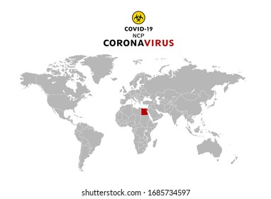 World map coronavirus covid 19 in Egypt