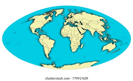 World map with country borders