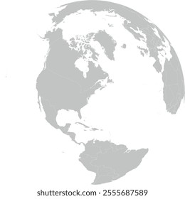 World Map with country boundary in The World From Space coordinate system