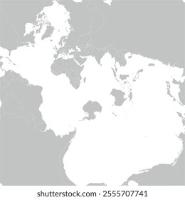 World Map with country boundary in WGS 1984 Spilhaus Ocean Map in Square coordinate system