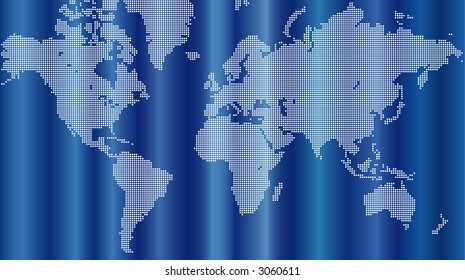 world map created with points